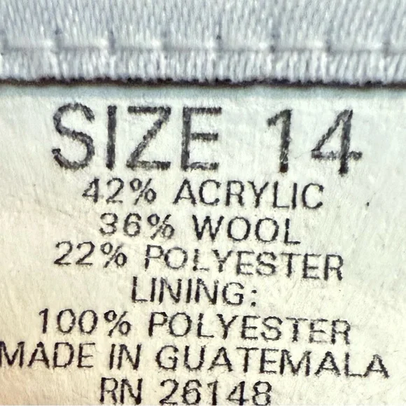 Vintage Jaclyn Smith Plaid Blazer |Size 14| Brien Wool Blend with Collar. - Picture 9 of 9